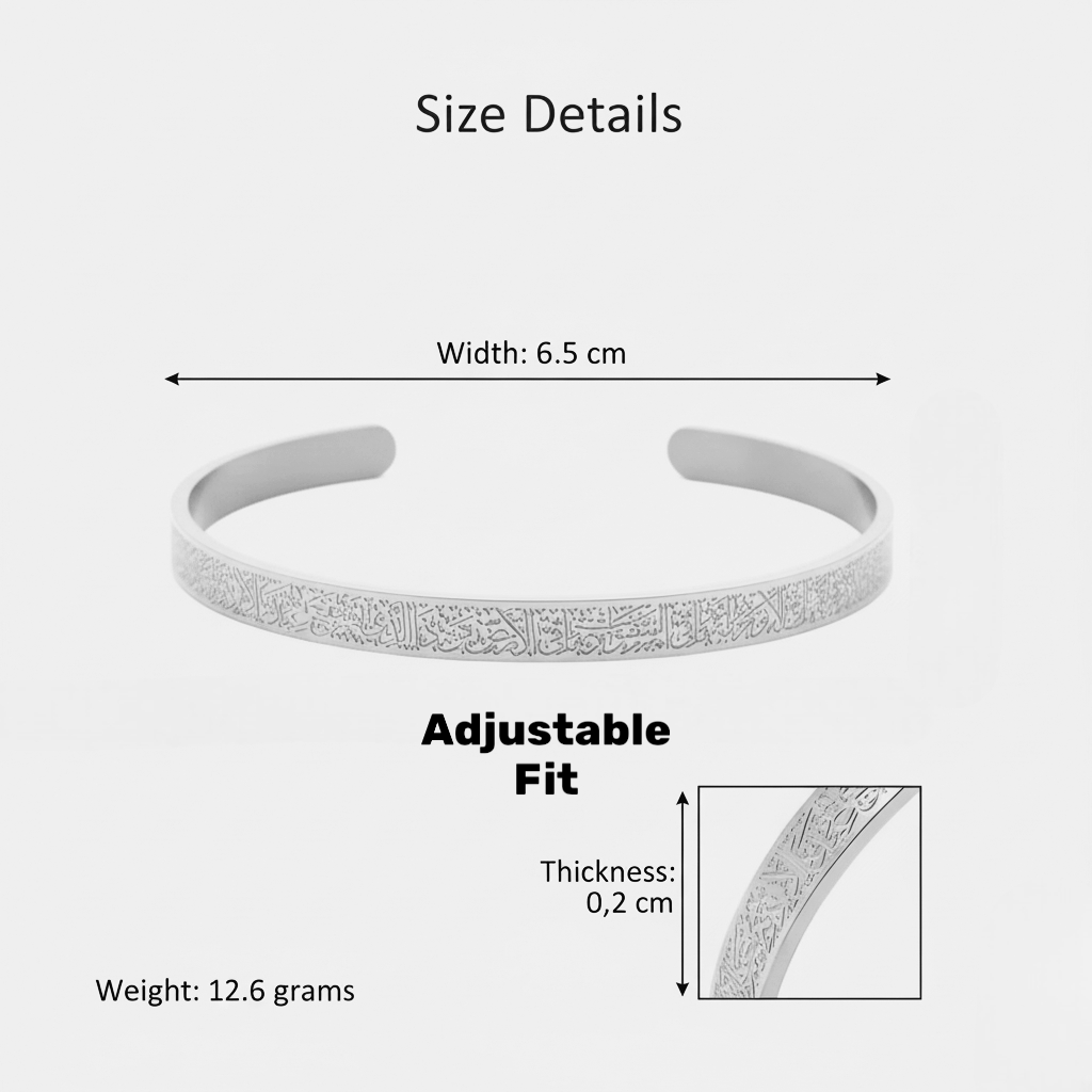Size details, silver