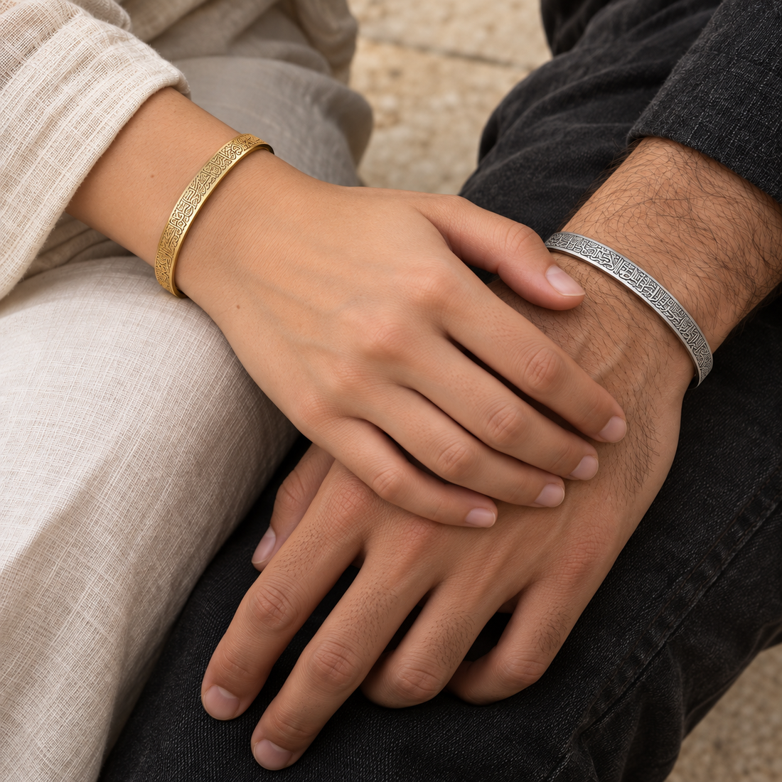 His silver, her gold