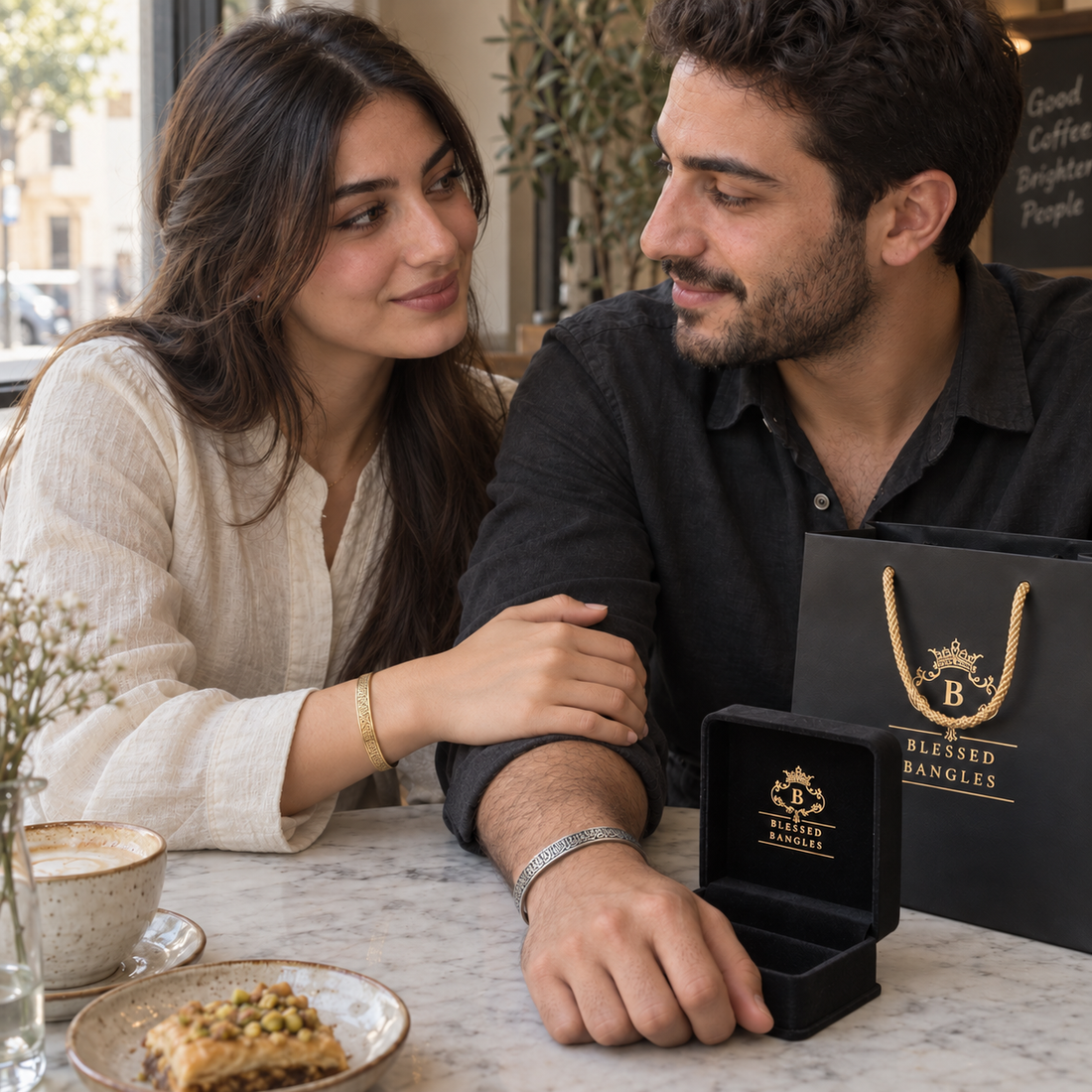 Couple with the Blessed gift box