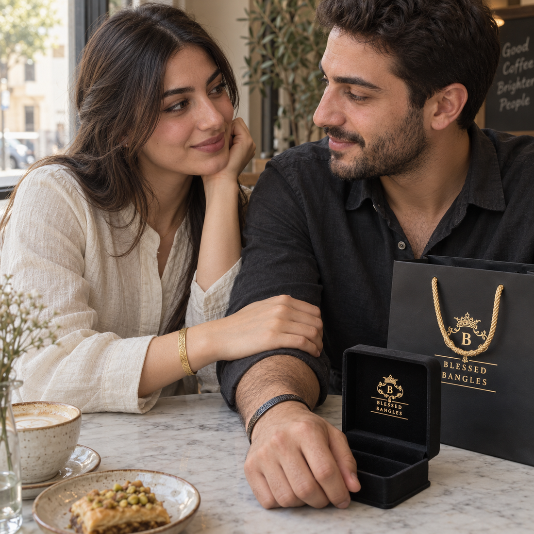 Black bangles with the gift box